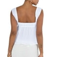 thumbnail image 6 of KelaJuan Women’s Loose Tank Tops, Summer Sleeveless Ruched Bust Tie-up Front Solid Color Tops, 6 of 6