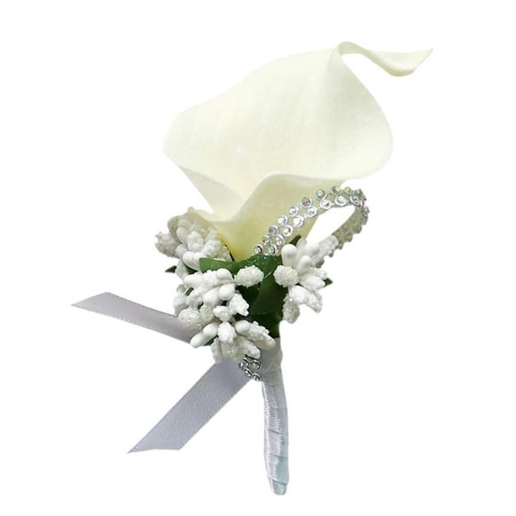 Calla Wedding Bridal Bridesmaid Wrist Flower Corsage Prom Wrist Corsage Cream