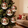 thumbnail image 3 of Adorno navideño transparente en forma de bola con escena de animales en miniatura | Colgante de cristal para árbol | Decoración navideña para el hogar | Adorno festivo para colgar en el árbol, 3 of 6