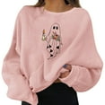 thumbnail image 2 of Sixuan Halloween Sweatshirt, Long Sleeve Shirts for Women Fall Fashion 2024 Hoodies, Women'S Pullovers Fun Graphic Print Round Neck Sweatshirt Tops, 2 of 9