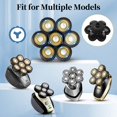 thumbnail image 5 of 7D Electric Shavers Replacement Heads Bald Replacement Heads Razor Blades Electric Replacement Heads for Electric Razors Head Shaver Replacement Blade Bald Head Shavers for Men, 5 of 5