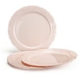 thumbnail image 5 of " OCCASIONS " 50 Plates Pack (25 Guests) Vintage Wedding Party Disposable Plastic Plate Set -25x10.25'' Dinner +25x7.5'' Salad/Dessert plates (Portofino Light Pink/ Blush), 5 of 5