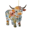 thumbnail image 1 of 2D Acrylic Colorful Cow Pendant Colorful Calf Window Decoration Pendant Suitable for Garden Window Tree Car Pendant A 4, 1 of 4