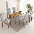 thumbnail image 4 of Beige Chair Covers for Dining Room Set of 6,Bohemian Mandala Stretch Floral Dining Chair Cover, Washable Spandex Kitchen Parsons Chair Slipcovers, Seat Protector for Home or Party, 4 of 5