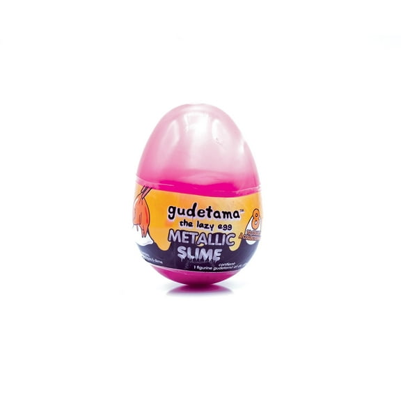 Gudetama The Lazy Egg Metallic Slime & Mini Figure | Pink