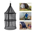 thumbnail image 4 of Domqga 3 Layer Foldable Hanging Clothing Dry Net for Outdoor Picnic Travel Camping, Camping Dry Net, Hanging Dry Net, 4 of 8
