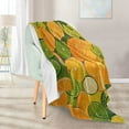 thumbnail image 5 of Qxltty The Pattern Of Orange and Lime Slices Soft Cozy Fluffy Blankets for Couch Sofa Chair Bed Camping Picnic Travel Lightweight Bed 50×60inch, 5 of 7