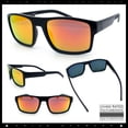 thumbnail image 2 of SA106 Sport Wrap Sunglasses for Men UV400 Mirror Lens Lightweight Performance Shiny Black Frame - Red Orange Mirror Lens, 2 of 6