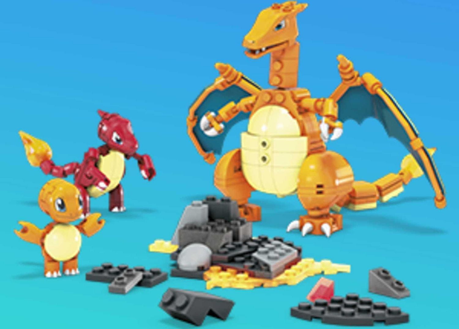 Mega Pokémon Coffret Évolution Salamèche - 300 briques et pièces Âges 7+