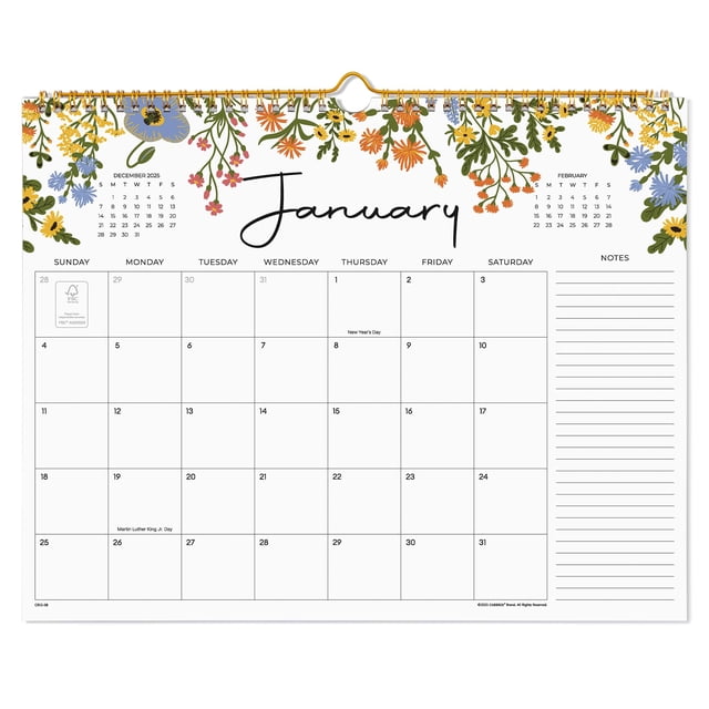 Calendario Cabbrix Wall 2026 (18 meses de enero a junio)
