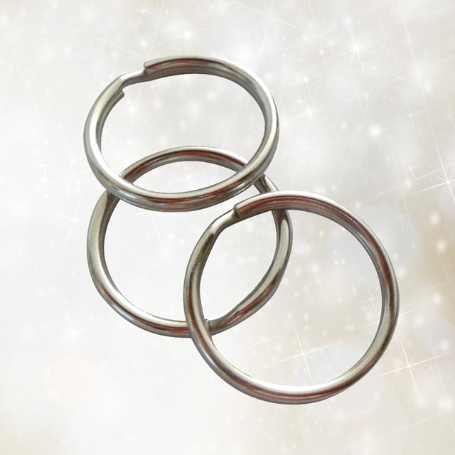 Homoyoyo 12Ud Anillos Para Llaves De Acero Inoxidable Duraderos Para Uso Diario Color Plata