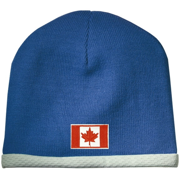 Canada Flag Patch Performance Beanie Hat - Royal