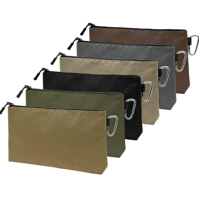 6 Bolsa de Herramientas Pequeña, Bolsa de Herramientas pequeña, Bolsa herramientas con Cierre, Bolsa de Almacenamiento Multiusos, para Bolígrafos, Herramientas y Más.