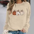 thumbnail image 2 of VKOYWKM Women's Halloween Graphic Sweatshirt Spooky Season Print Pullover Top Cute Crewneck Sweatshirt Oversized Long Sleeve Fall Sweatshirts, 2 of 7