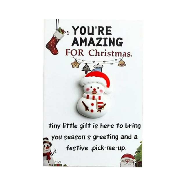 SIYTUAU Style D 10 Pieces Little Pocket Christmas Card Set Made From Plastic For Holiday Greetings Gift Idea Style D Little Pocket Christmas Card Set D