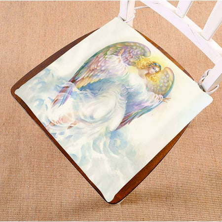 

PKQWTM Beautiful angel with wings Chair Pads Chair Mat Seat Cushion Chair Cushion Floor Cushion Size 16x16 inches