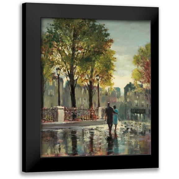 Heighton, Brent 12x14 Black Modern Framed Museum Art Print Titled - Boulevard Walk