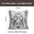 thumbnail image 2 of LALILO Throw Pillow Covers Ikat Damask Distressed Damask Ikat Repeat Cushion Cover 18" x 18", 2 Pack, 2 of 6