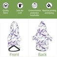 thumbnail image 3 of Uemuo Lavender Flowers for Winter Dog Hoodie Sweatshirts with Pockets Warm Dog Clothes for Small Dogs Chihuahua-X-Large, 3 of 8