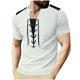 thumbnail image 2 of pstuiky camisetas camisas para hombre, Blusa informal de manga corta con botones y cuello vuelto para hombre camisetas de hombre l, 2 of 9