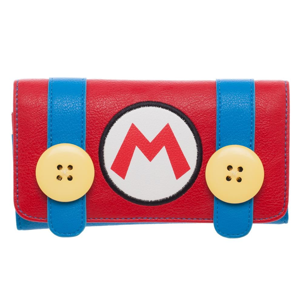 Super Mario Mushroom Trifold Wallet – Red Mushroom Design, Card Slots
