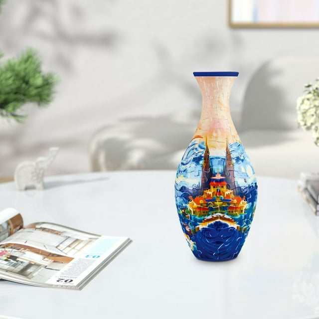Bamboohart 3D Puzzle Vase for Adults Exquisite 3D Vase Puzzle DIY Flower Vase Unique Puzzles for Adults Plastic Curved 160 Pieces Puzzles for Adults 3D Puzzles Crafts for Adults
