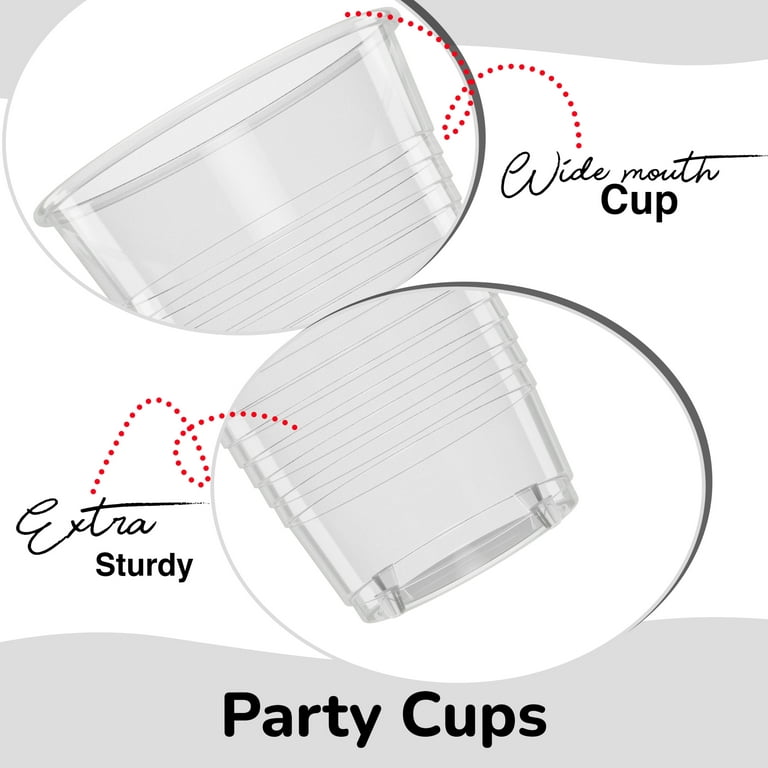 Exquisite Orange Heavy Duty Disposable Plastic Cups, Bulk Party Pack, 12 oz  - 100 Count