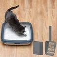 thumbnail image 5 of Pala para arena para gatos, pala para gatos, pala de plástico para arena para gatos, herramienta para arena para gatos, pala para arena para gatos, pala hueca para arena para mascotas, gris oscuro, 5 of 5