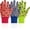 Red Blue Green (3 Pairs), variant on G & F Products JustForKids Garden Gloves, Soft Cotton Kids Work Gloves with Knit Wrist, 12 Pairs