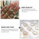 thumbnail image 3 of Juego de 7 anillos con incrustaciones de diamantes de imitación, anillos retro, adornos de moda para los dedos (dorados), 3 of 7