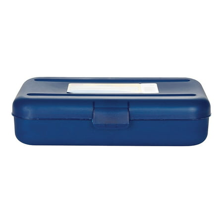 Staples Pencil Box Translucent Blue 472595