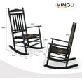 thumbnail image 3 of Matladin Wooden Rocking Chair with High Back Seat, 450 lbs Heavy Duty, Relaxing Solid Patio Rocker with comfortable Design, for Indoor and Outdoor, 3 of 7