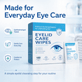 thumbnail image 6 of Kodiake Eyelid Cleansing Wipes 100 Count, Hypoallergenic Eye Makeup Remover and Daily Hygiene Pads for Sensitive Eyes, Fragrance Free, 6 of 8