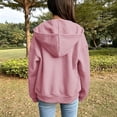 thumbnail image 7 of Girls Boys Oversized Hoodies Full Zip Hooded Sweatshirt Soft Fleece Lining Jacket Lightweight Warm Outerwear Fall Winter Coat, 7 of 7
