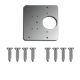 thumbnail image 4 of Gabinete de acero inoxidable Bisagra de puerta de madera Placa de reparación Plantilla universal con juego de ensamblaje de tornillos Soporte de dormitorio de cocina 1 placa 8 tornillos Inevent TO001029-01B, 4 of 7