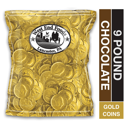 Bulk Milk Chocolate Gold Coins Candy 9lb Pack