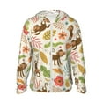 thumbnail image 1 of Fotbe Monkeys in the Jungle Chaqueta con Protección Solar UPF 50+ para Hombre y Mujer, Camisa con Capucha y Bolsillos-3X-Large, 1 of 7