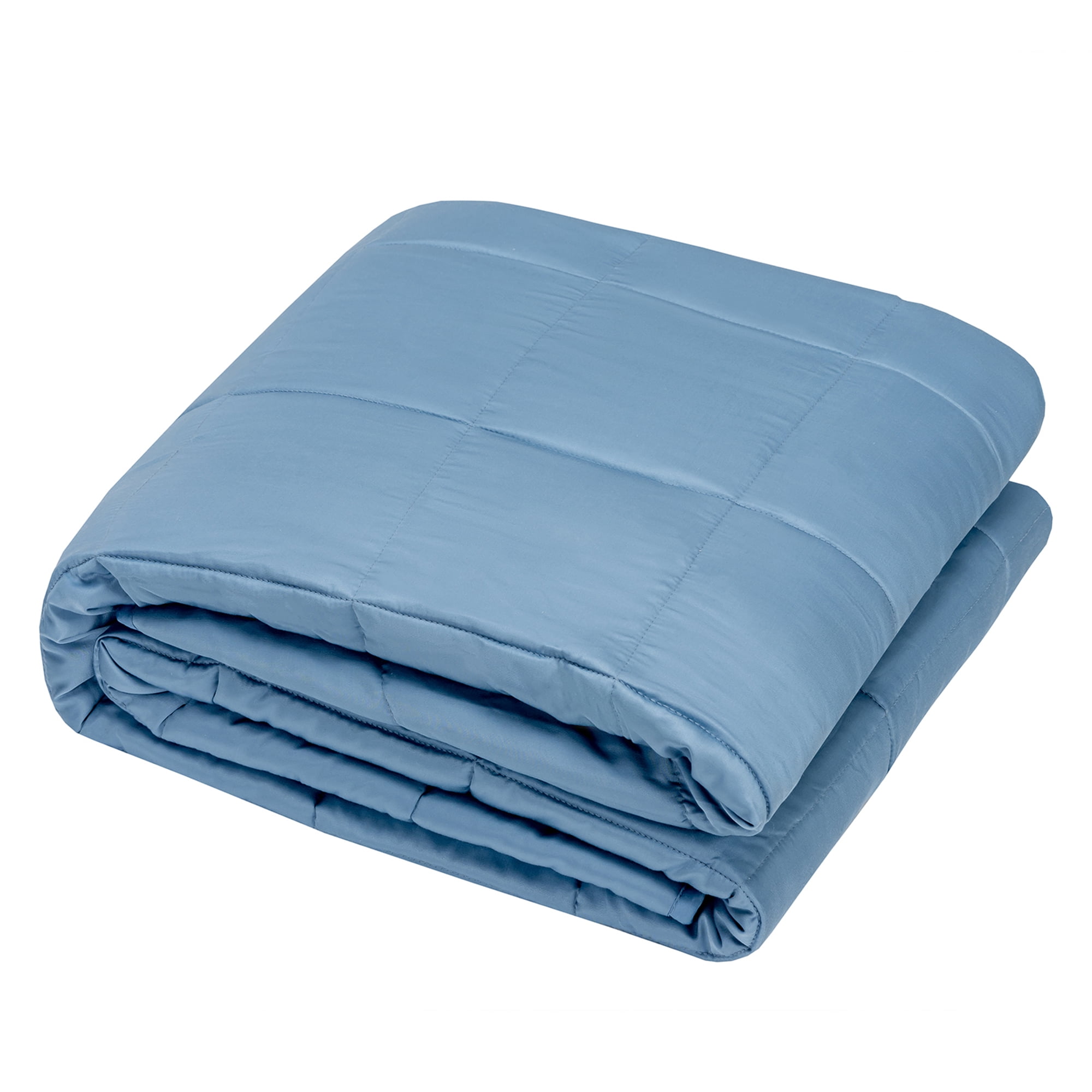 Gymax 20 lbs 60'' x 80'' Weighted Blanket w/ Bamboo Fabric Cover Blue