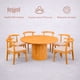 thumbnail image 3 of Ilios Innova | Comedor Redondo Moderno de Madera con 6 Sillas Acolchadas, , Diseño Decorativo para Comedor, Sala o Espacios Contemporáneos, 3 of 9