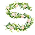 thumbnail image 1 of Arrangement de Roses Élégant avec Vignes Vertes et Champagne pour Mariage Fête Cheminée Maison, 1 of 6