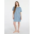 thumbnail image 3 of Joyspun Women’s Dreamy Soft Collection Short Sleeve Sleep Shirt, Sizes S/M to 2X/3X, 3 of 7