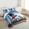 thumbnail image 3 of jejeloiu Skateboard Sport Twin Comforter Sets,Modern City Bedding Set For Boys Teens 2-Piece, 3 of 8
