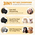 thumbnail image 4 of Upgraded Electric Dog Nail Trimmer with Light, Quiet and Low Vibration Electric Pet Nail Grinder, Rechargeable Dog Nail Clippers with Quick Sensor, Pet Nail Grinder for Large Medium Small Dogs, 4 of 7