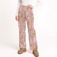 thumbnail image 5 of WTOBBY Women's Soft Plush Christmas Snowflake Tree Print Pajama Bottoms - Festive Holiday Sleepwear with Warm Fleece Lining for Winter Home Lounge and Casual Wear,Light pink XS, 5 of 5