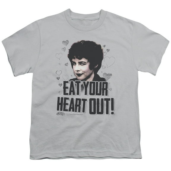 Grease Eat Your Heart Out Youth 18/1 T-Shirt Silver