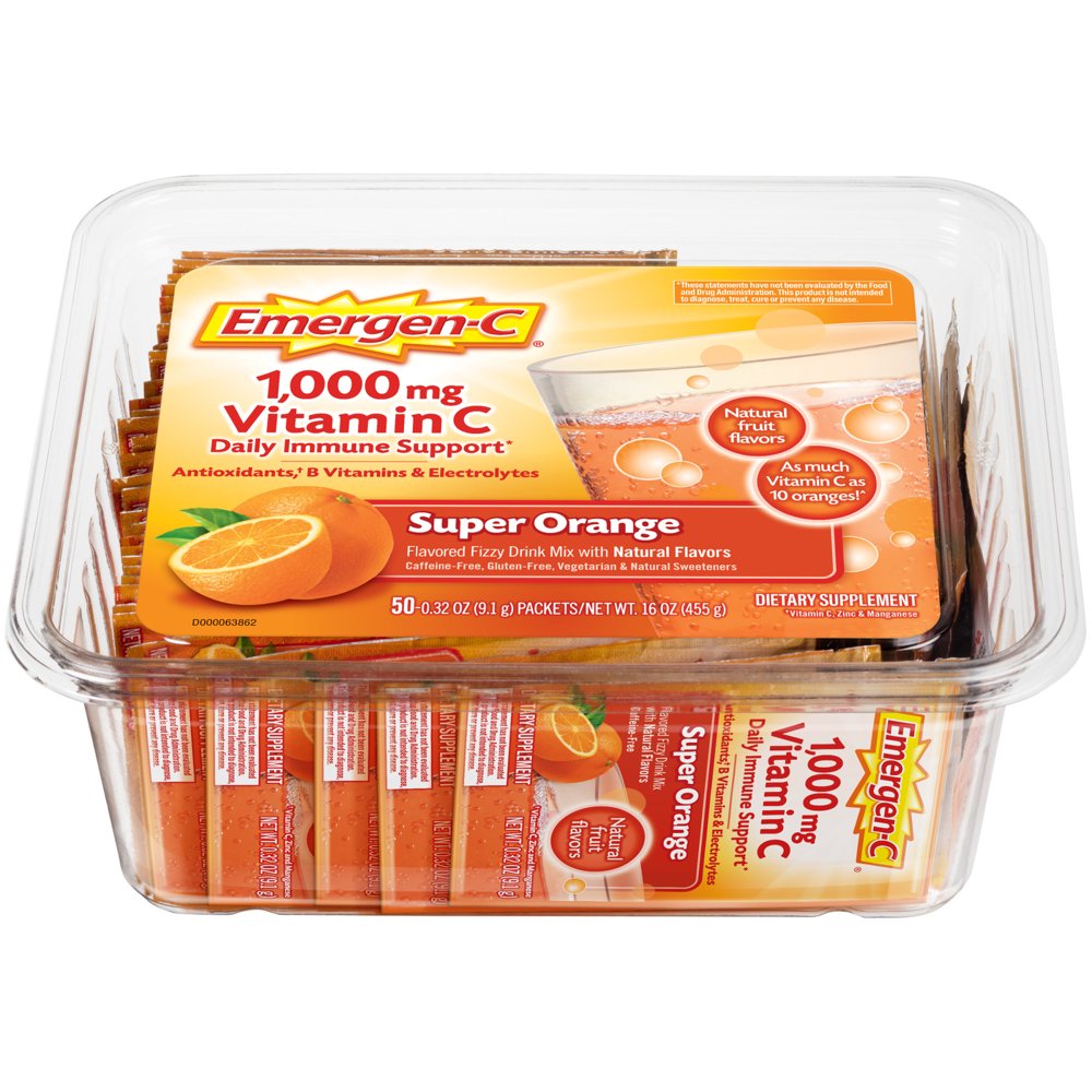 EmergenC Original Formula (50 Ct, Super Orange) Vitamin C Powder