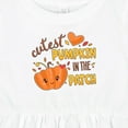 thumbnail image 4 of Inktastic Cutest Pumpkin in the Patch with Orange Heart Girls Baby Dress, 4 of 5