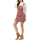thumbnail image 4 of Vestido de tirantes ajustables para mujer INSPIRE CHIC, falda de tirantes A-Line con cremallera lateral invisible, casual, color rosa, 4 of 8