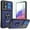 Blue, variant on KOMI for Redmi 10C/Poco C40 Case with 2 HD Screen Protector & Slide Camera Cover, 360° Rotation Ring Kickstand [Military Grade] Case for Redmi 10C/Poco C40, Black