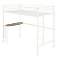 thumbnail image 4 of Metallic White Twin Over Full Bunk Bed With Desk - Metal Frame, Enhances Bedroom Aesthetics Integrated And , For Use, Fits Various Interpretations, 4 of 7